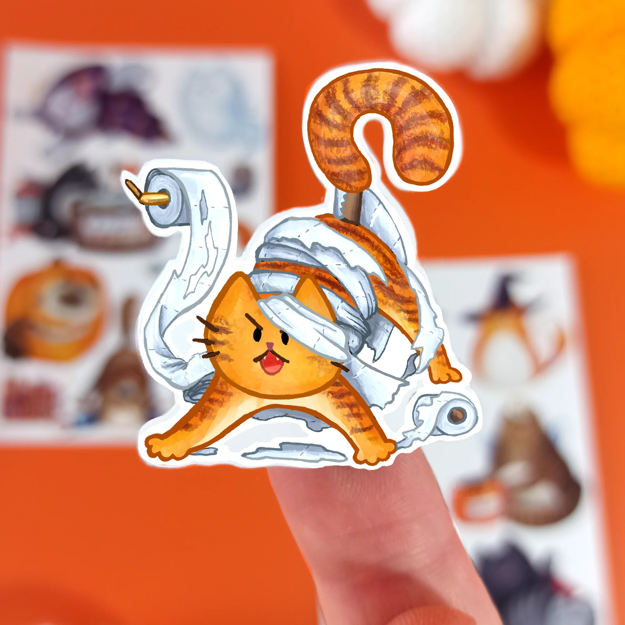 Halloween Cats Sticker Sheet