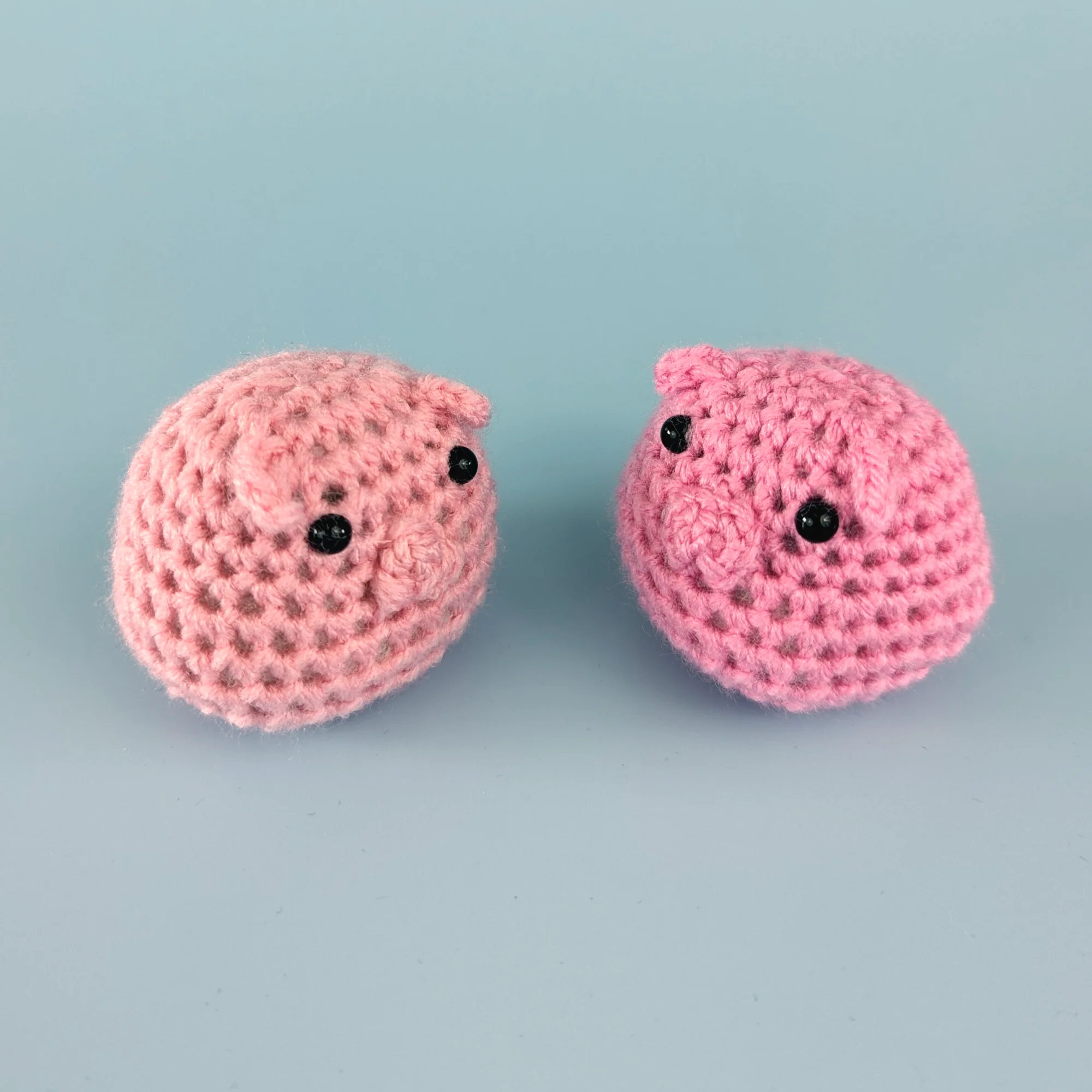 Mini Piggy Crochet Keyring