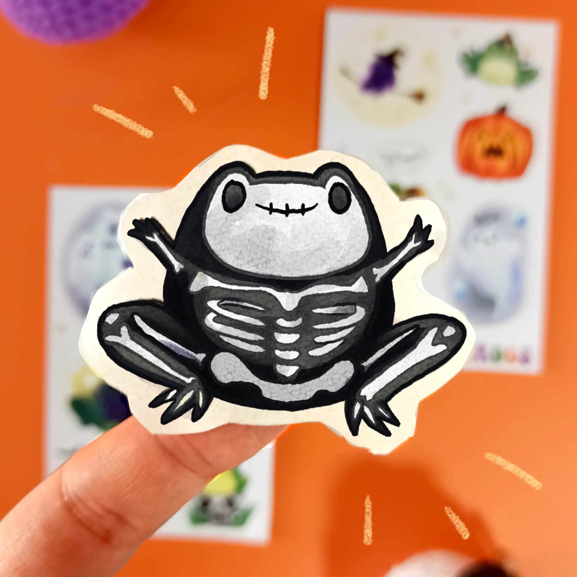 Halloween Frogs Sticker Sheet