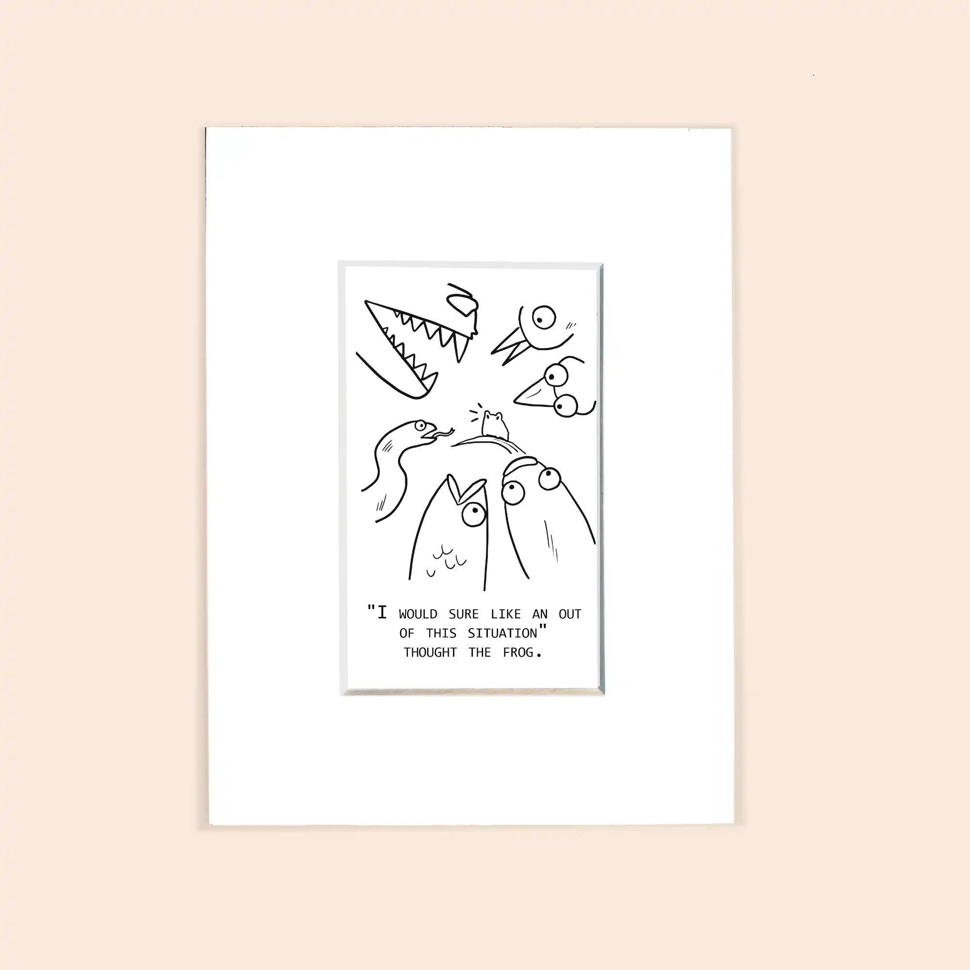 “The Skedaddle” Existential Frogs Microprint