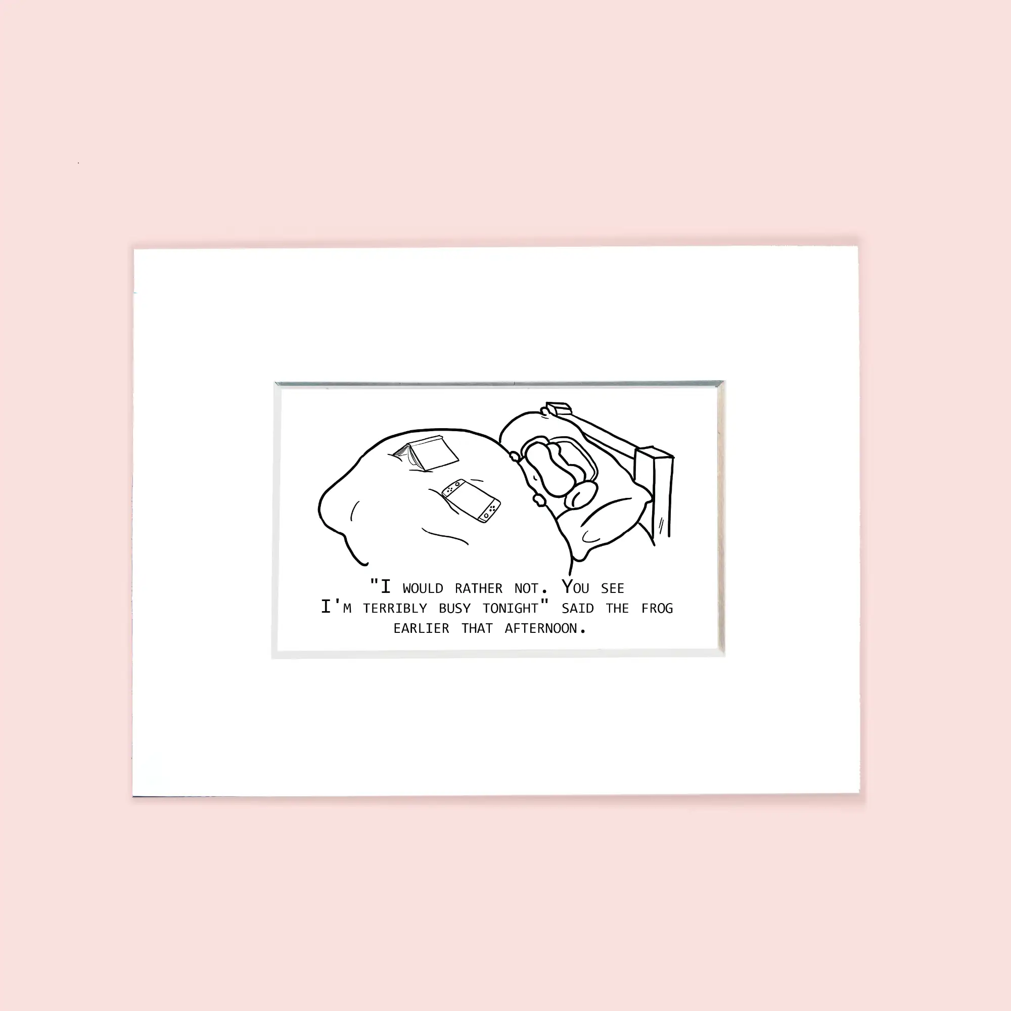 “The Schedule” Existential Frogs Microprint