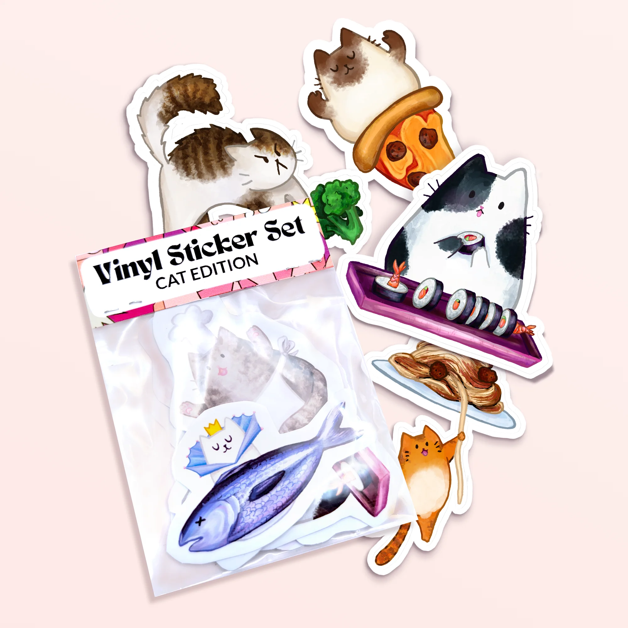 Culinary Cat Vinyl Sticker Set