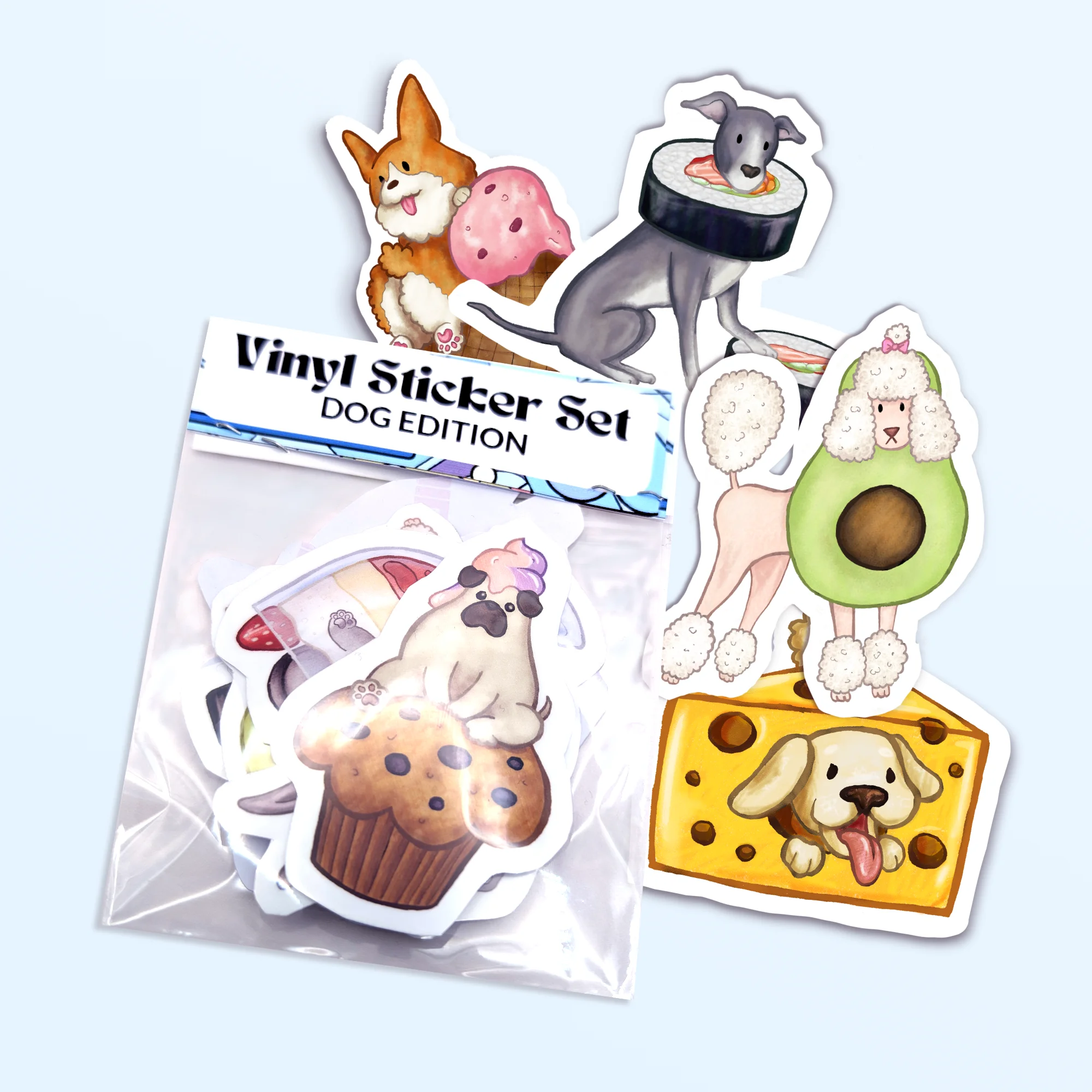 Delicious Dogs Vinyl Sticker Set